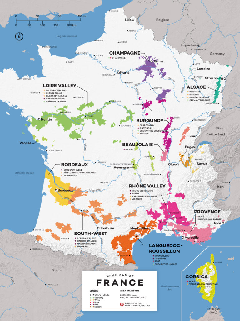 France Wine map