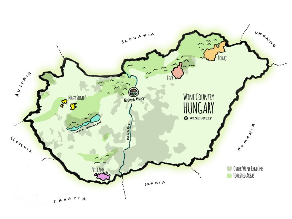 Hungary-Wine-Map-Wine-Folly 헝가리 와인 지도