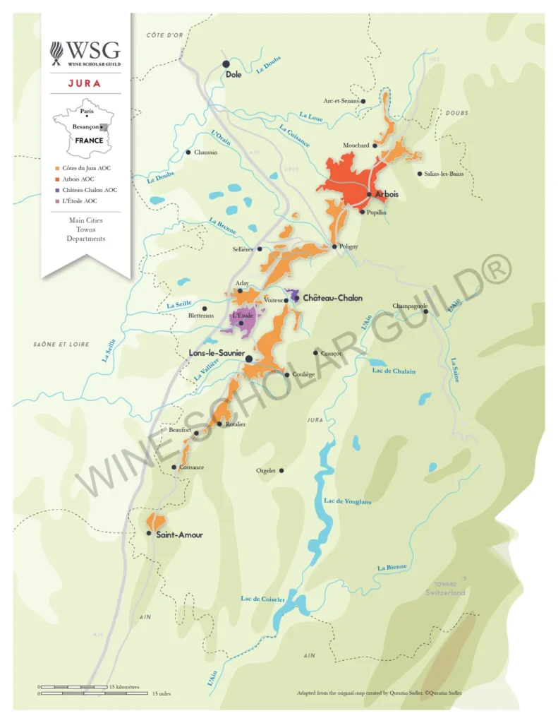 france wine jura-map