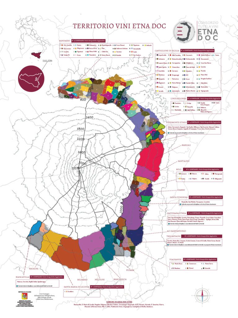 etna doc wine map