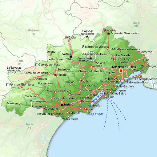 생 귈렘 르 데제르 지도 Saint-Guilhem-le-Désert Map