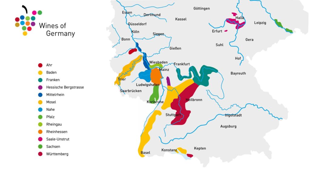 Germany wine region map