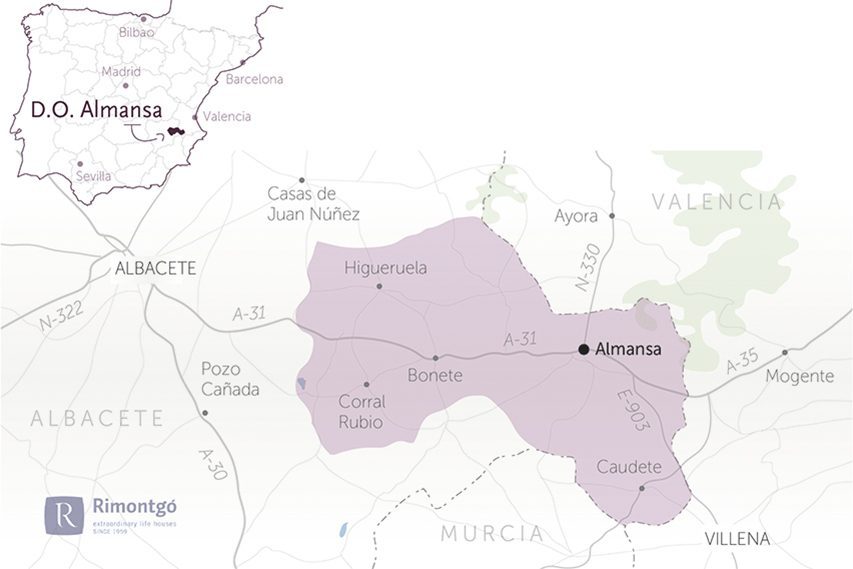 알만사 Almansa 와인 산지 지도