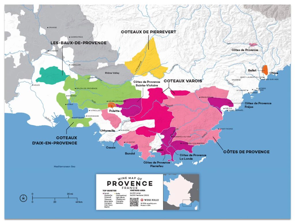 France Provence Wine Map 프랑스 프로방스 와인 지도