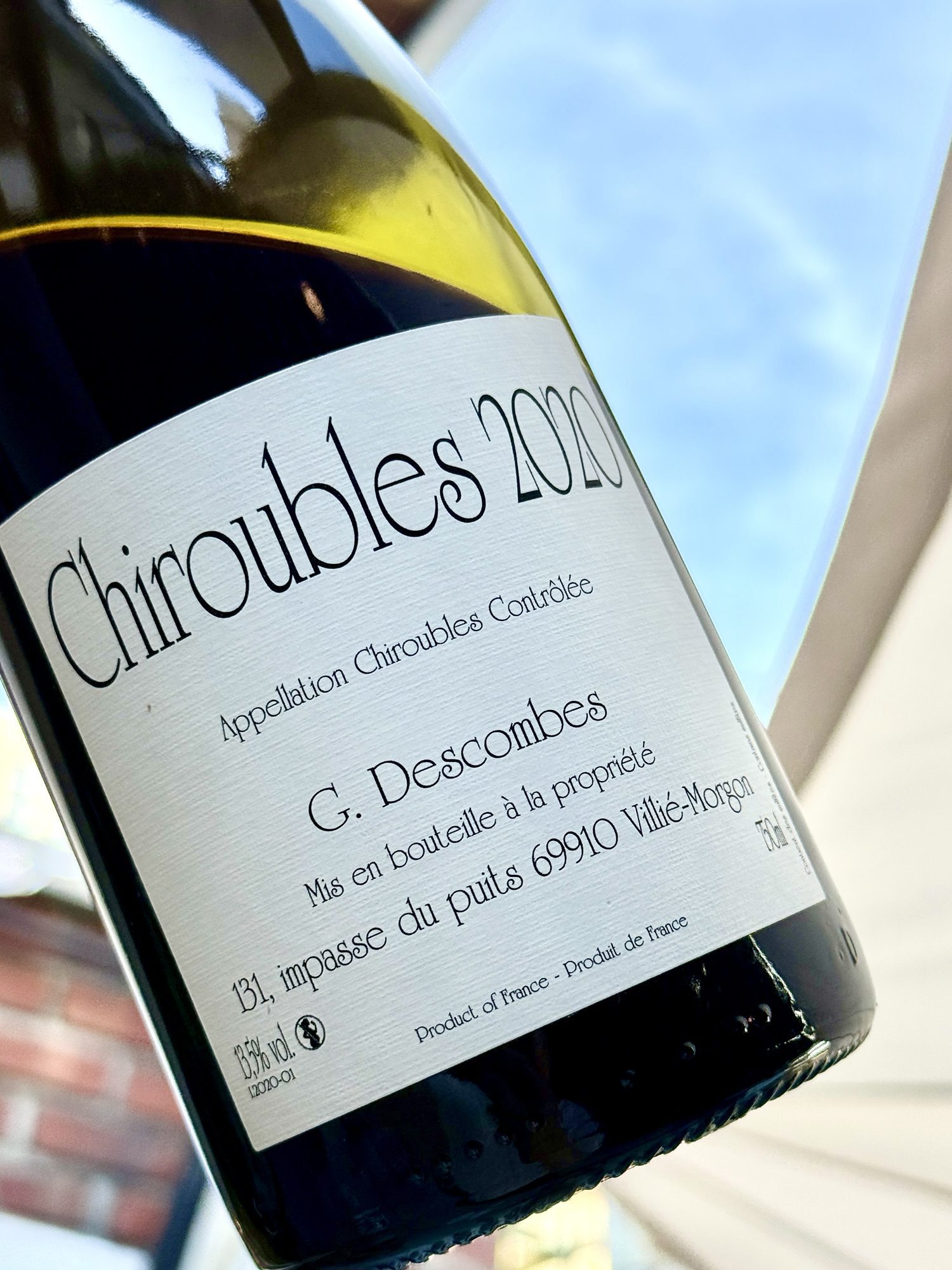 georges-descombes-chiroubles-vieilles-vignes-조르주데콩브시루블비에이유비뉴-2020-front