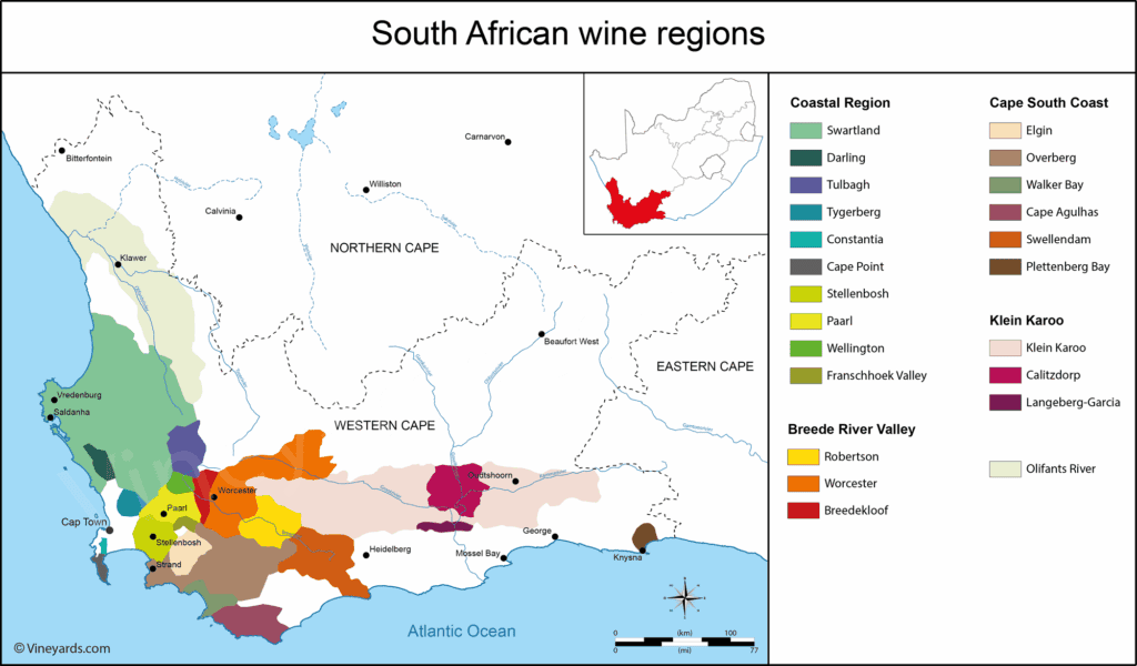 South-Africa-Wine-Map 남아프리카공화국 와인 지도