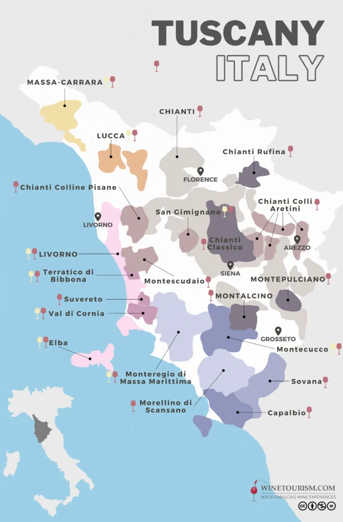 tuscany_wine_region_map 토스카나 와인 지역 지도